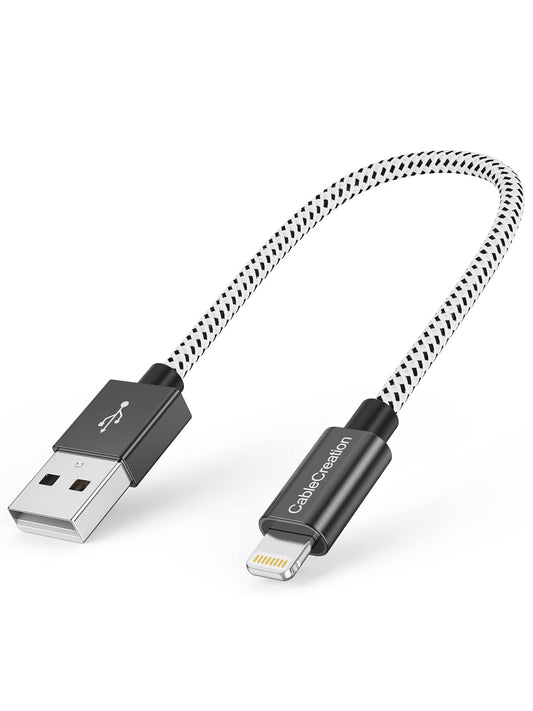 CableCreation 0.5 Feet Short iPhone Charger Cable, [MFi Certified] Lightning to USB Data Sync Cord, Compatible with iPhone 14/14 Pro, AirPods Pro…