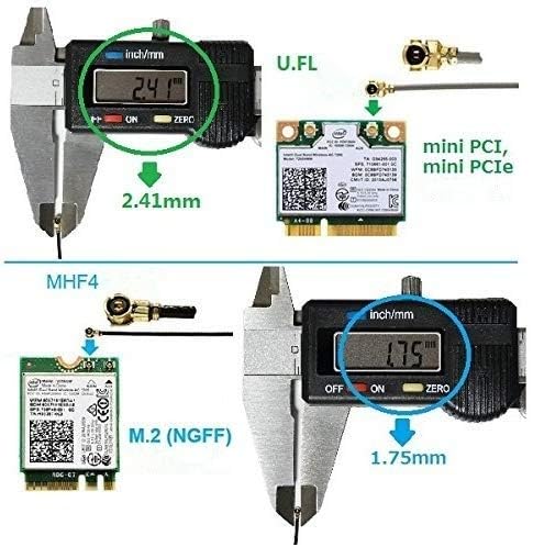 MHF4 WLAN Network Adapter PC WiFi Antenna for intel 7260 8260 8265 9265 9260 9560 AX200 AX121 WiFi Antenna M.2 Wi-Fi Wireless WLAN Card M2 Zero