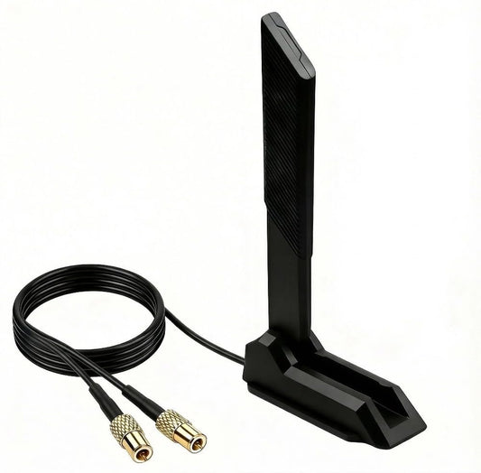 Magnetic Base WiFi 7 Antenna for MSI Motherboard - Quick-Disconnect Interface (MSI-Specific, NOT for ASUS), Dual Band 2.4GHz/5GHz/6GHz, 180°