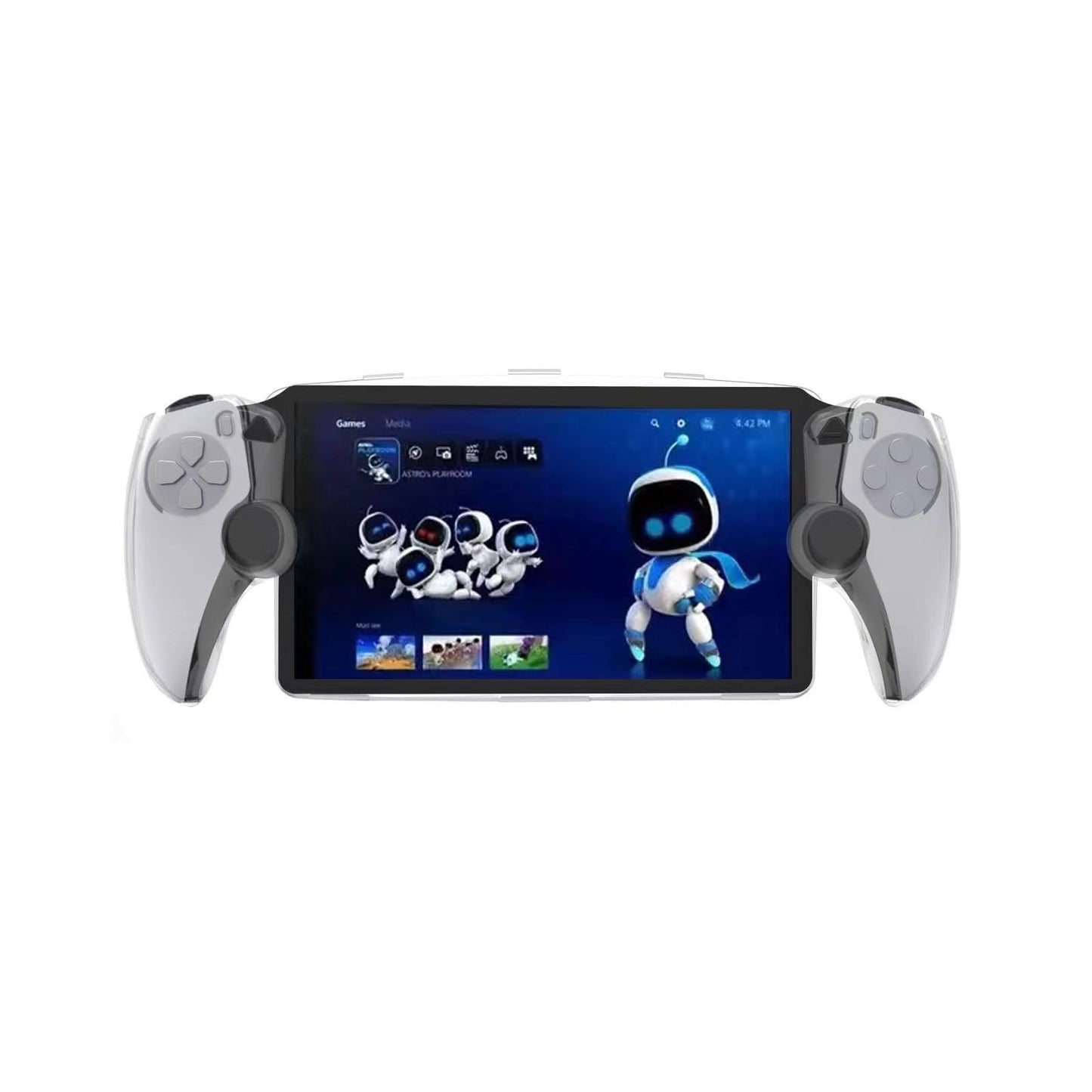 Transparent Protective Case Sleeve with Stand for PlayStation Portal Console Drop-Proof Case Skin Back Shell Cover Protection Kickstand Case