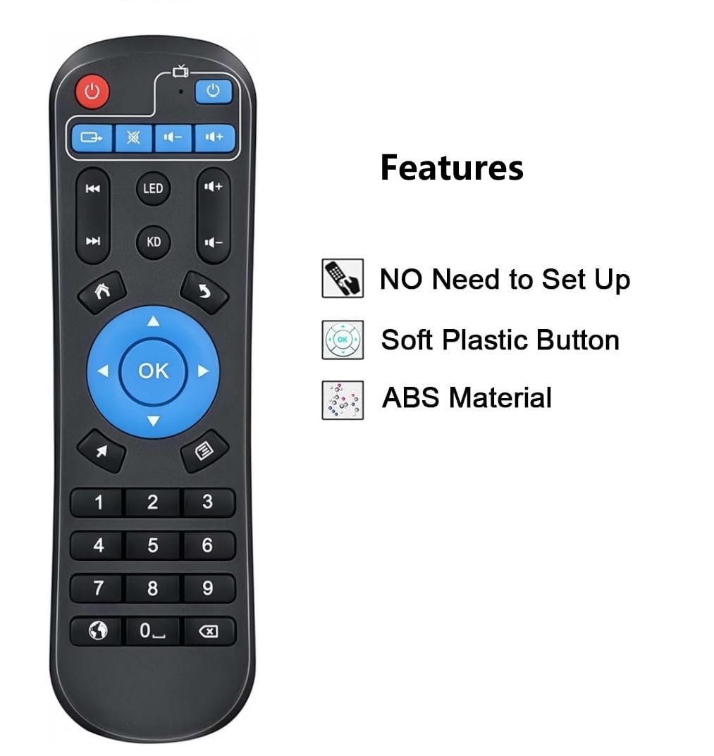 New Replacement Remote Control for Android TV Box T95, T95H,T95Q,T95MAX, T95Z Plus, T95K T95V T95U T95W Pro, T95 X2, Q Plus, X96, H96, MX1, MX10, T9