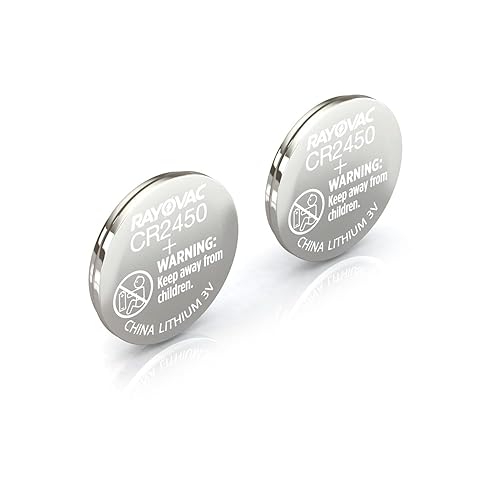 Rayovac CR2450 3V Batteries, 3 Volt Battery Lithium Coin, 2 Count