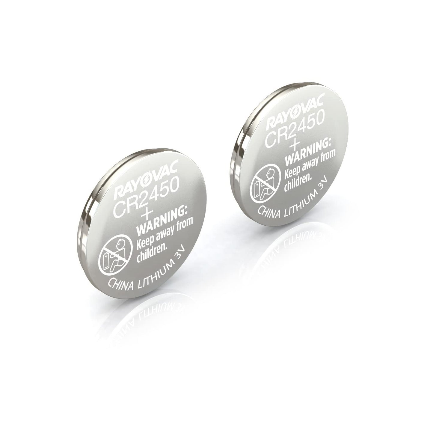 Rayovac CR2450 3V Batteries, 3 Volt Battery Lithium Coin, 2 Count