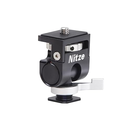 Nitze Field Monitor Mount with Quick Release Cold Shoe, Swivel and Tilt Adjustable Low Profile Monitor Holder - N54-F1