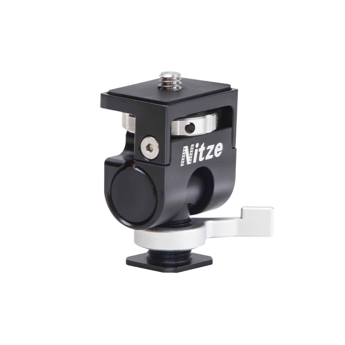 Nitze Field Monitor Mount with Quick Release Cold Shoe, Swivel and Tilt Adjustable Low Profile Monitor Holder - N54-F1