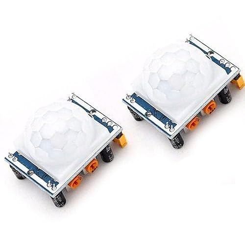 DEVMO 2PCS Pyroelectric Infrared IR PIR Human Motion Sensor Detector Module HC-SR501 Compatible with Ard-uino