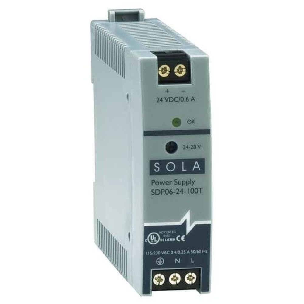 Sola/Hevi-Duty SDP06-24-100T DC Power Supply, 24-28 VDC, 0.6 Amp, 47-63 Hz