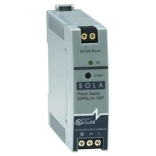 Sola/Hevi-Duty SDP06-24-100T DC Power Supply, 24-28 VDC, 0.6 Amp, 47-63 Hz