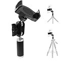 JCTRIWAY Tripod Phone Mount, Universal Phone Holder for Tripod, Cell Phone Tripod Mount Adapter Multi Angle Adjustment Tripod Phone Holder for iPhone