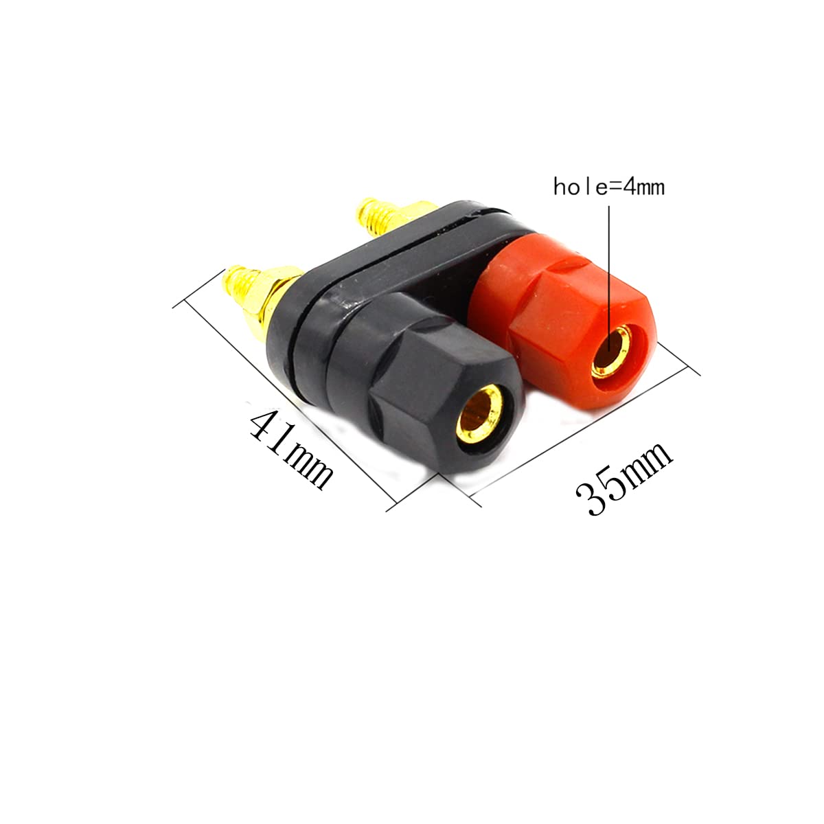 Sopepoyie 8PCS Terminal Binding Post Gold Plated Insulated Terminal Dual 2 Way Female Banana Plug Jack