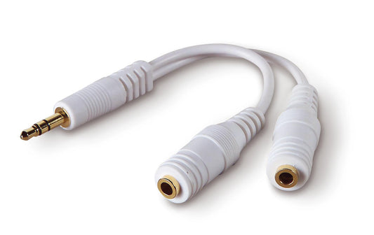 Belkin 3.5mm Audio Splitter - Dual Headphone and Speaker Jack Adapter for Sharing Music or Videos - Compatible with iPhone, iPad, Laptops, Tablets
