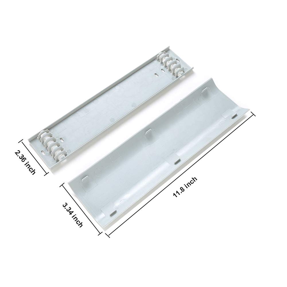 Grey Cable Raceways 4PCS On-Wall Cord Cover Paintable Channel to Hide and Conceal Cords, Cables, or Wires for TV Computer Office Theater