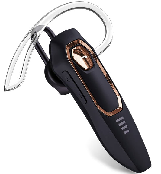 Micool Bluetooth Earpiece, Noise Canceling Trucker Headset, 30H Talking Time, 2 Microphones, Hands Free Bluetooth Earpiece for Cell Phones, Long