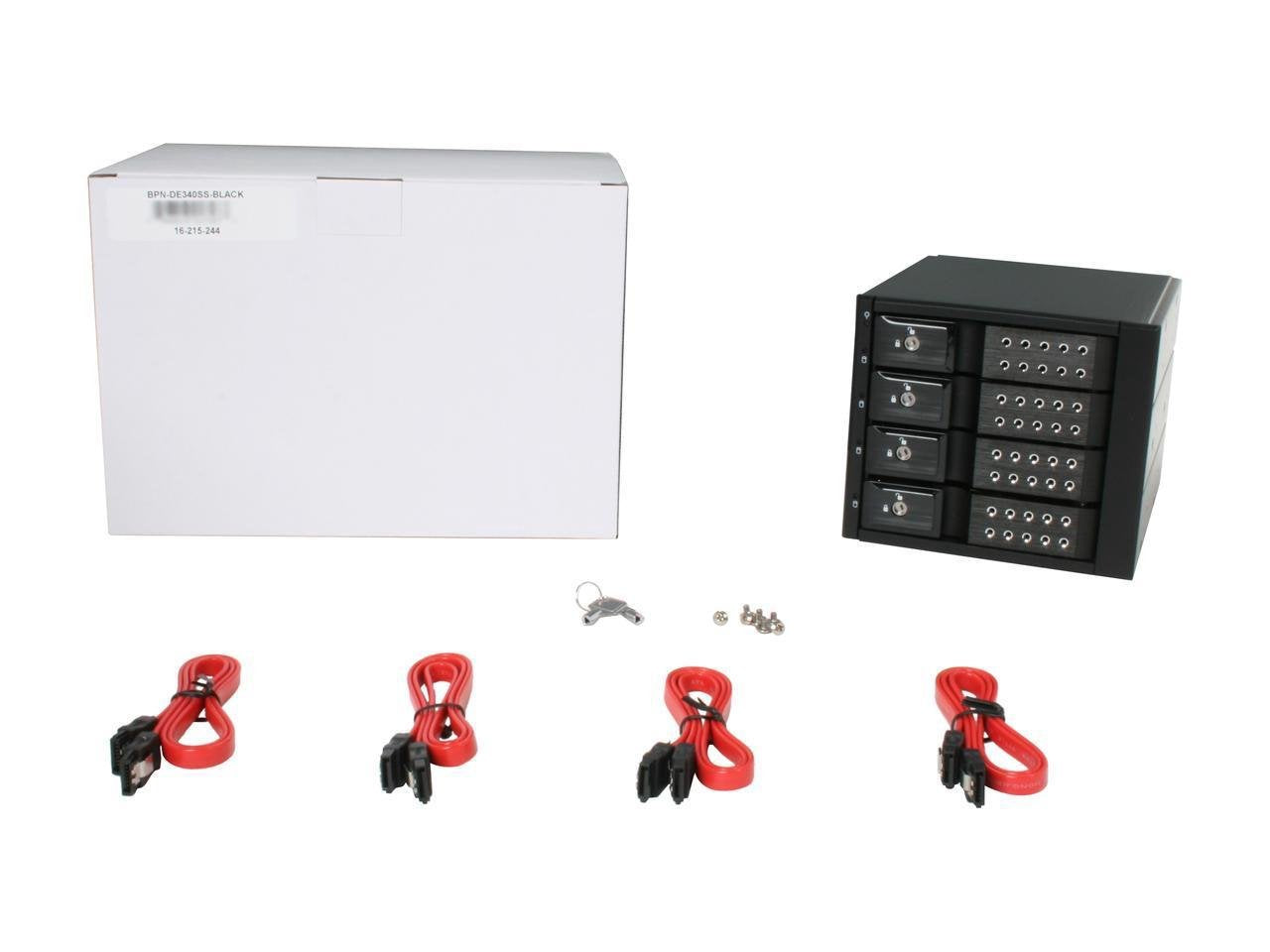 iStarUSA Group 3x5.25 to 4x3.5 SAS Cage Black Trayless (BPN-DE340SS-BLACK)