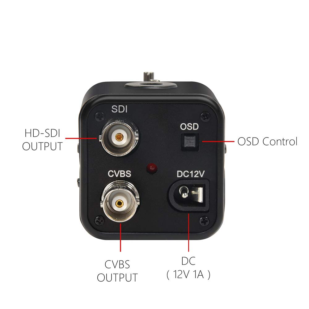 MOKOSE SDI Camera, HD-SDI 2 MP 1080P HD Digital CCTV Security Camera, 1/2.8 High Sensitivity Sensor CMOS with 5-50mm Manual Varifocal HD Lens
