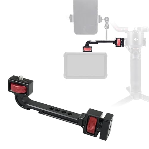 KOQINVIZ Gimbal Monitor Mount Phone Mount with Coldshoe Mount 1/4" Holes for DJI Ronin RS 3 /RS3 Mini Pro/RS 2 / RSC 2/ SC/S Zhiyun Weebill S Crane 3s