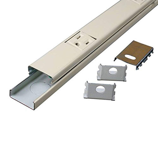 Legrand - Wiremold Wall Mount Power Strip, Ivory Under Counter Power Strip, 3 Foot Steel Kitchen Power Strip, 6 Outlet Power Strip to Use as Cable