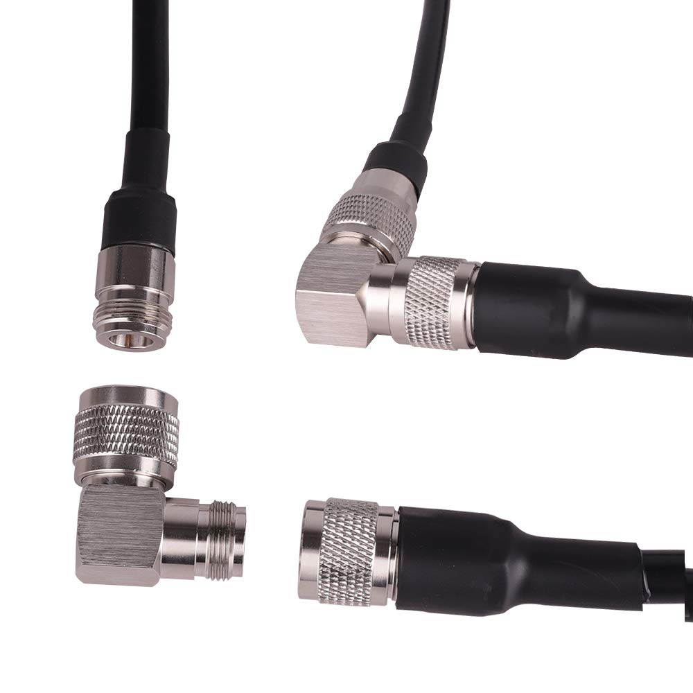 XRDS -RF N Connector Adapter Right Angle Coax Connectors 90 Degree N Male to N Female RF Coaxial Cable Connector Pack of 2 (NOT for TV)