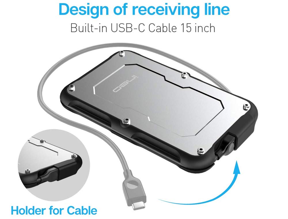 Avolusion ineo (C2580c-480G+32G) IP66 Waterproof & Military-Grade Shockproof Rugged 480GB (512GB) USB 3.1 Portable External SSD + Free 32GB USB Flash