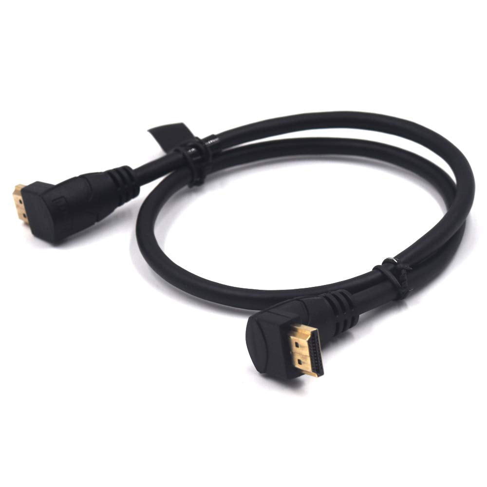 Kework 2 Feet 48Gbps HDMI 8K@60Hz Ultra HD Cable, Down Angle Male to Down Angle Male HDMI 2.1 High Speed Shield Cord for Xbox TV PS4 PS5 Switch