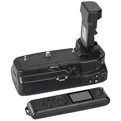 DSTE BG-R10 Battery Grip for Canon EOS R5, R5C, R6, R6M2 Camera with Remote Control, Replace Canon LP-E6N Rechargeable Lithium-ion Battery