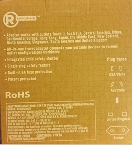 Radio Shack 4-in-1 International Travel Adapter