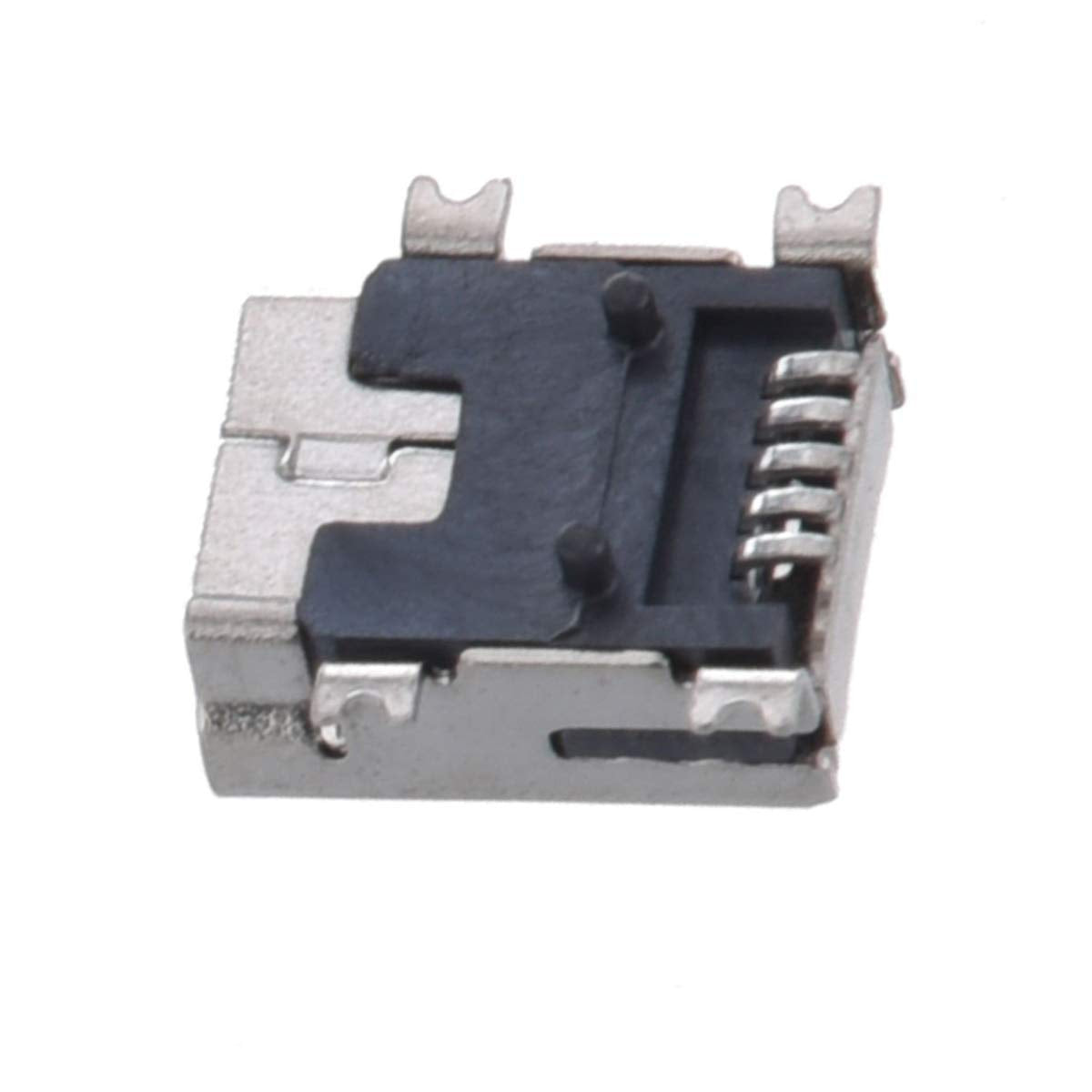 GDQLCNXB 15 Pcs Mini USB Type B Female Port 5-Pin 180 Degree SMD SMT PCB Jack Socket