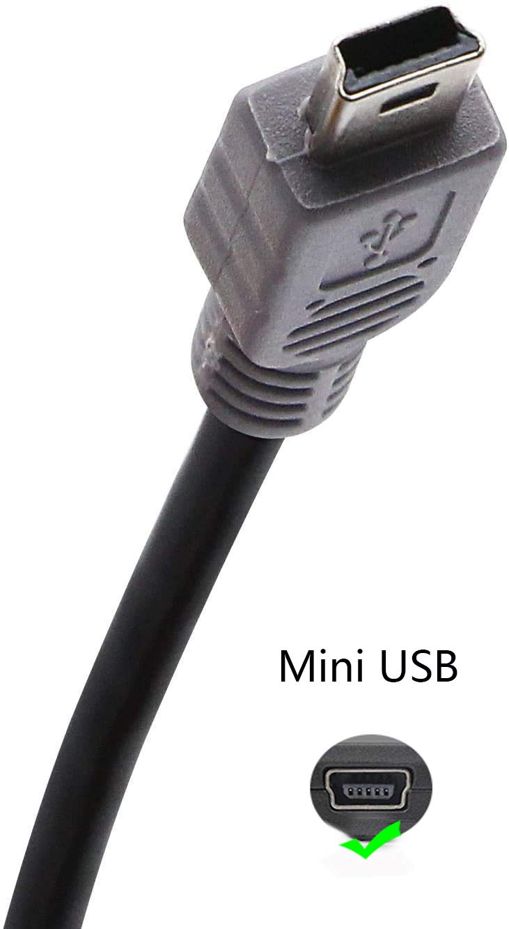 CERRXIAN USB OTG Cable - Black, USB Micro Male to Mini Male OTG Cable (Black) (1m)