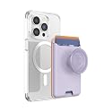 PopSockets Phone Wallet for MagSafe, Phone Card Holder with Grip, Lavender - Lavender