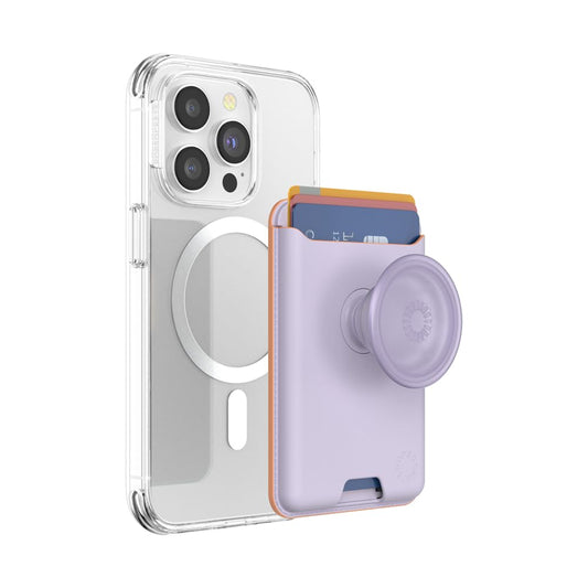 PopSockets Phone Wallet for MagSafe, Phone Card Holder with Grip, Lavender - Lavender