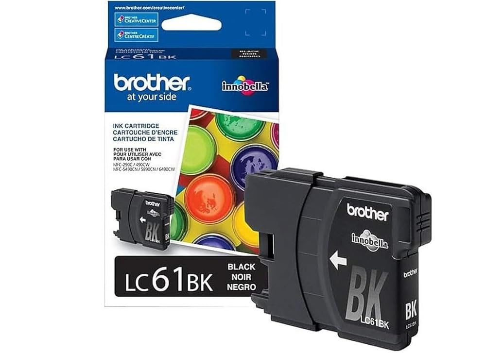 Brother International Corp LC61BK (LC-61BK) Innobella Ink, 450 Page-Yield, Black (LC61BK)
