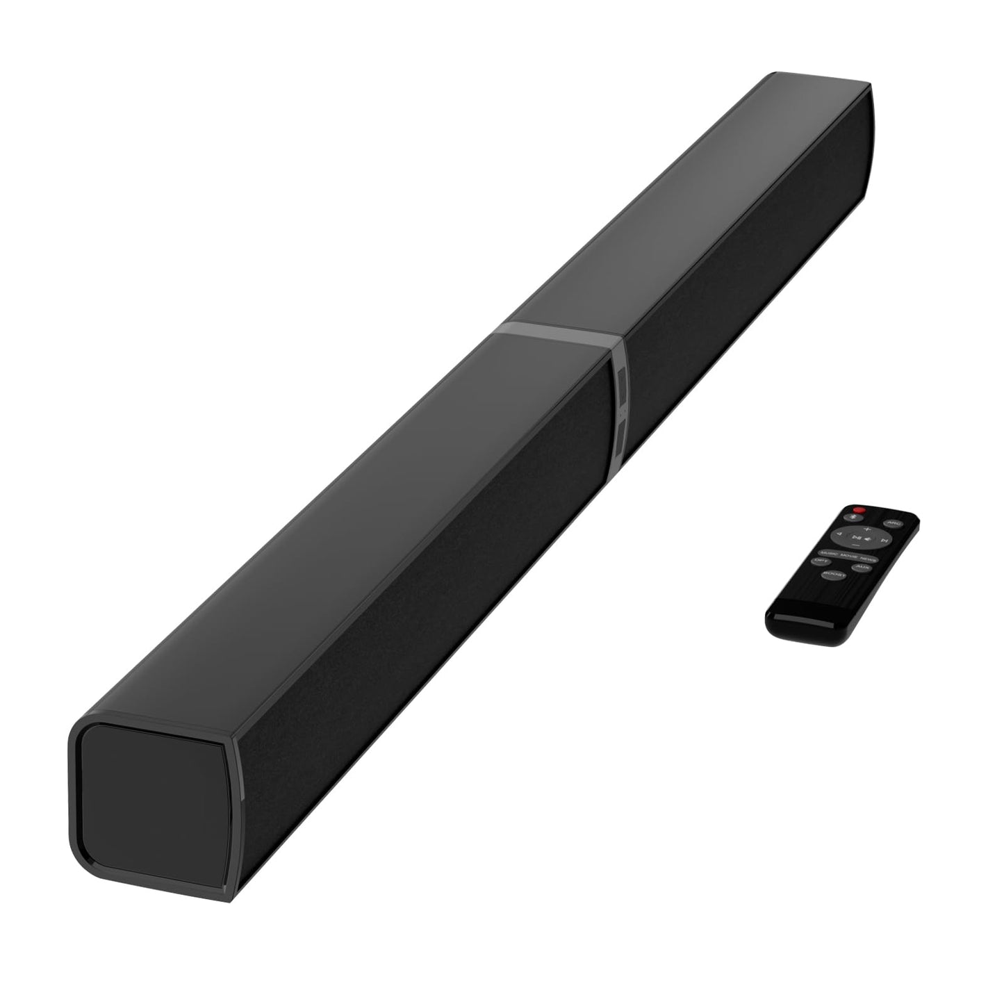 MZEIBO Sound Bar for Smart TV?80W Detachable Bluetooth Soundbar with Powerful Bass, 2-in-1 Home Theater Audio System, ARC/Optical/AUX Connectivity