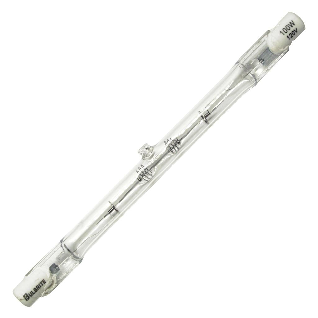 Bulbrite Halogen T3 Q100T3CL 120-Volt Halogen Long J-Type Torchiere Bulb, 100-Watt,Clear