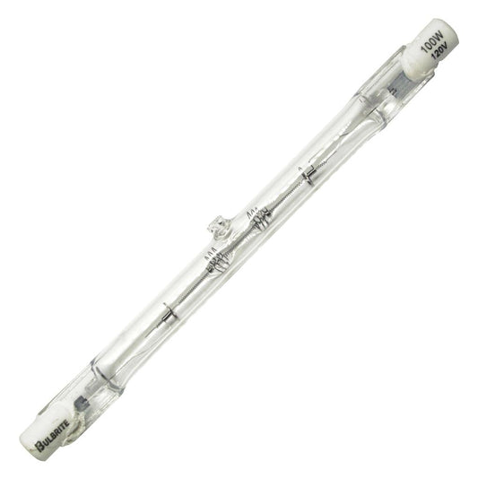 Bulbrite Halogen T3 Q100T3CL 120-Volt Halogen Long J-Type Torchiere Bulb, 100-Watt,Clear