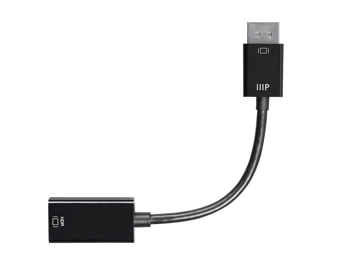 Monoprice DisplayPort 1.2a to HDMI Active Adapter - 4K@60Hz, HDR, HDCP 2.2, Compatible with DisplayPort Equipped PCs and Laptops, Including the Apple