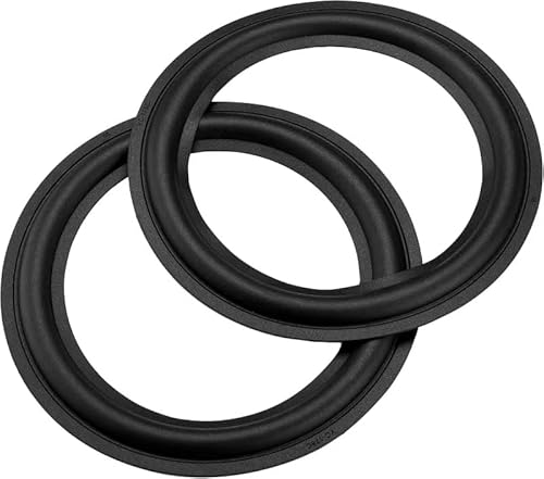 SiyphuNing 2pcs 8inch 8" Rubber Ring Black Speaker Perforated Rubber Foam Edge Surround Rings Repair Kit for Speaker Repair Kit DIY Replacement Parts