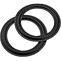 SiyphuNing 2pcs 8inch 8" Rubber Ring Black Speaker Perforated Rubber Foam Edge Surround Rings Repair Kit for Speaker Repair Kit DIY Replacement Parts