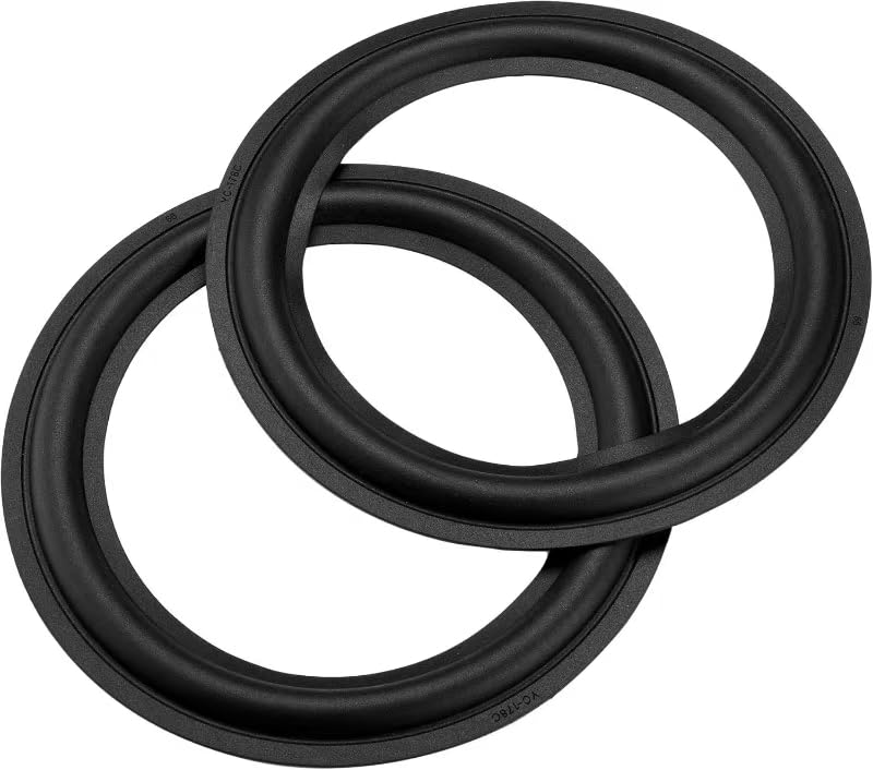 SiyphuNing 2pcs 8inch 8" Rubber Ring Black Speaker Perforated Rubber Foam Edge Surround Rings Repair Kit for Speaker Repair Kit DIY Replacement Parts