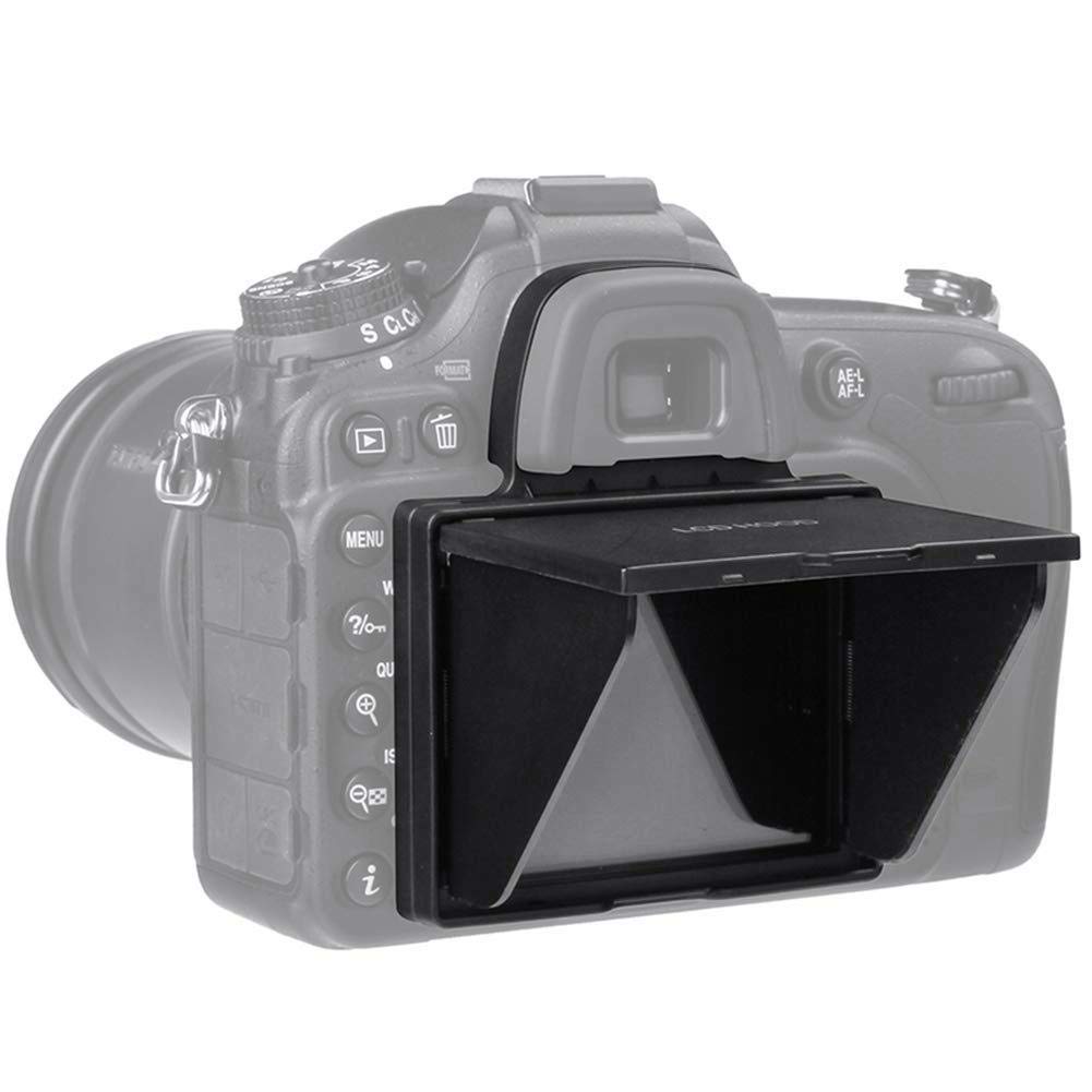 Serounder LCD -up Hood Sun Shade Screen Protective Cover Foldable Camera Monitor Protector for D7100/D7200 DSLR Camera