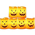 Halloween Flameless Candles,Mingkeda Halloween Party Lamp Decoration, Artificial Candle Lights (6 Candle Lights)