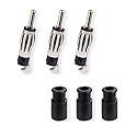 POBADY 3PCS DIN Plug Crimp Connector Straight Adapter FM/AM Car Radio Antenna Connection DIN Plug Lantern Adapter for Cable RG58 FM/AM Digital Radio