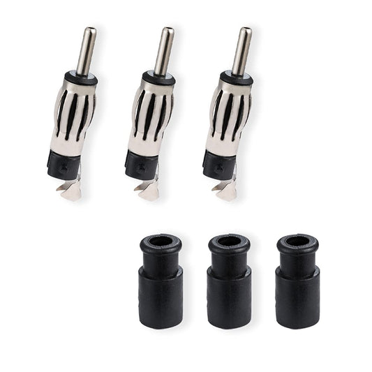 POBADY 3PCS DIN Plug Crimp Connector Straight Adapter FM/AM Car Radio Antenna Connection DIN Plug Lantern Adapter for Cable RG58 FM/AM Digital Radio