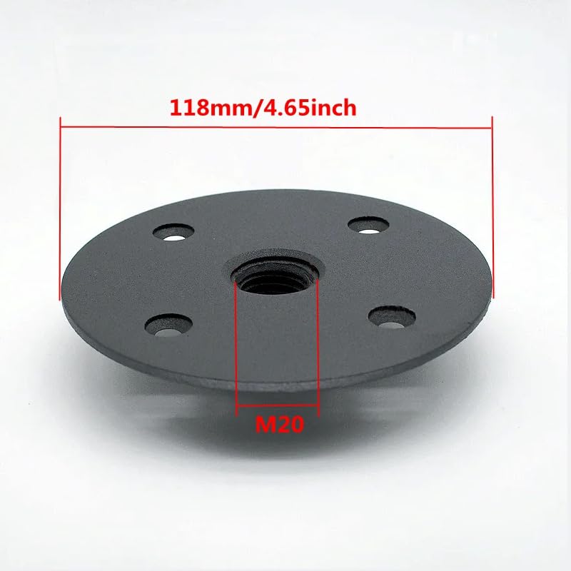 KROYWACHS 1PC Loud Speaker Box Accessories with Top Hat, DJ Speaker Mounting Flange 118mm M20 Thread Top Hat Steel for Subwoofer Home Theater