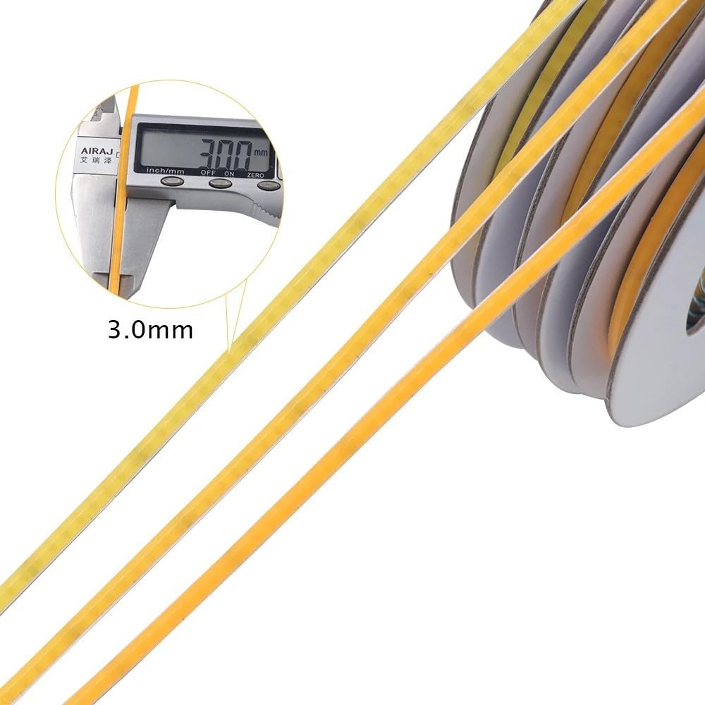 kumax 16.4Ft COB LED Strip Light, 12V/24V/5V, 3mm Width 400leds/m Super Bright Tap Light, High Density Light Strip, Flexible Dotless Design for Indoor