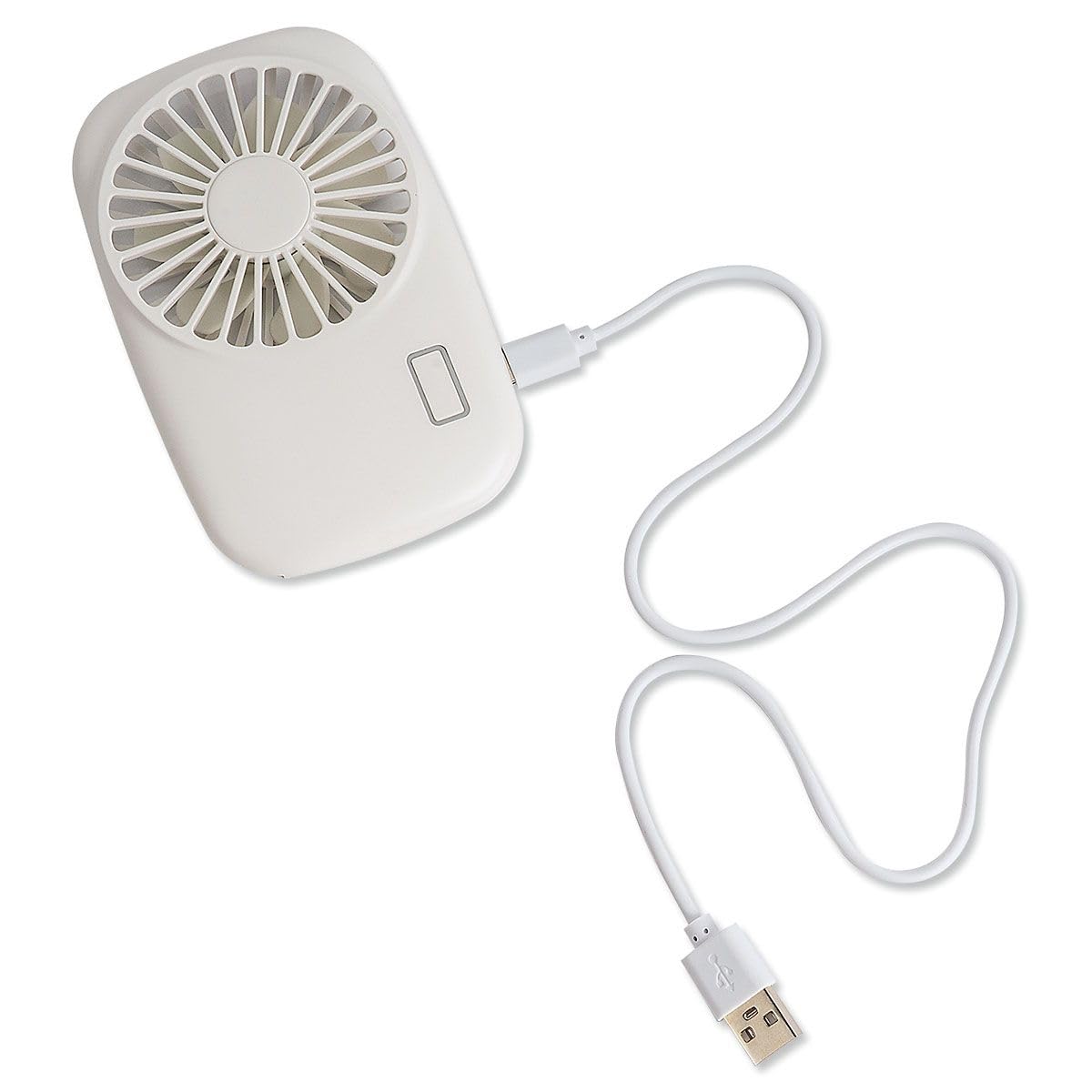 Current Portable Multispeed Mini Handheld Fan with lanyard 5x3 - White