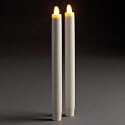 Napa Home & Garden Lightli Moving Flame Indoor Tapers 10.5" Smooth Ivory Flameless Candle with Remote Ready and Timer