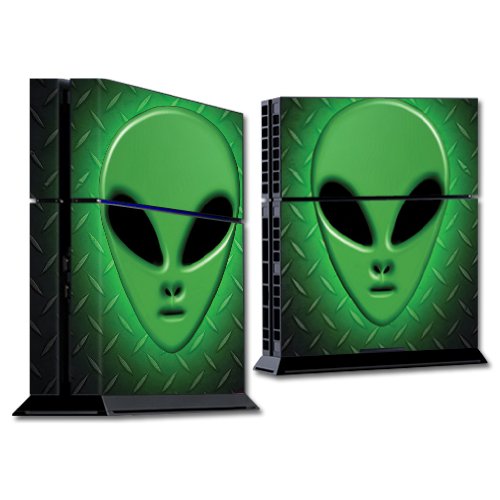 MightySkins Skin Compatible with Sony PS4 Console - Alien Invasion | Protective, Durable, and Unique Vinyl Decal wrap Cover | Easy to Apply, Remove