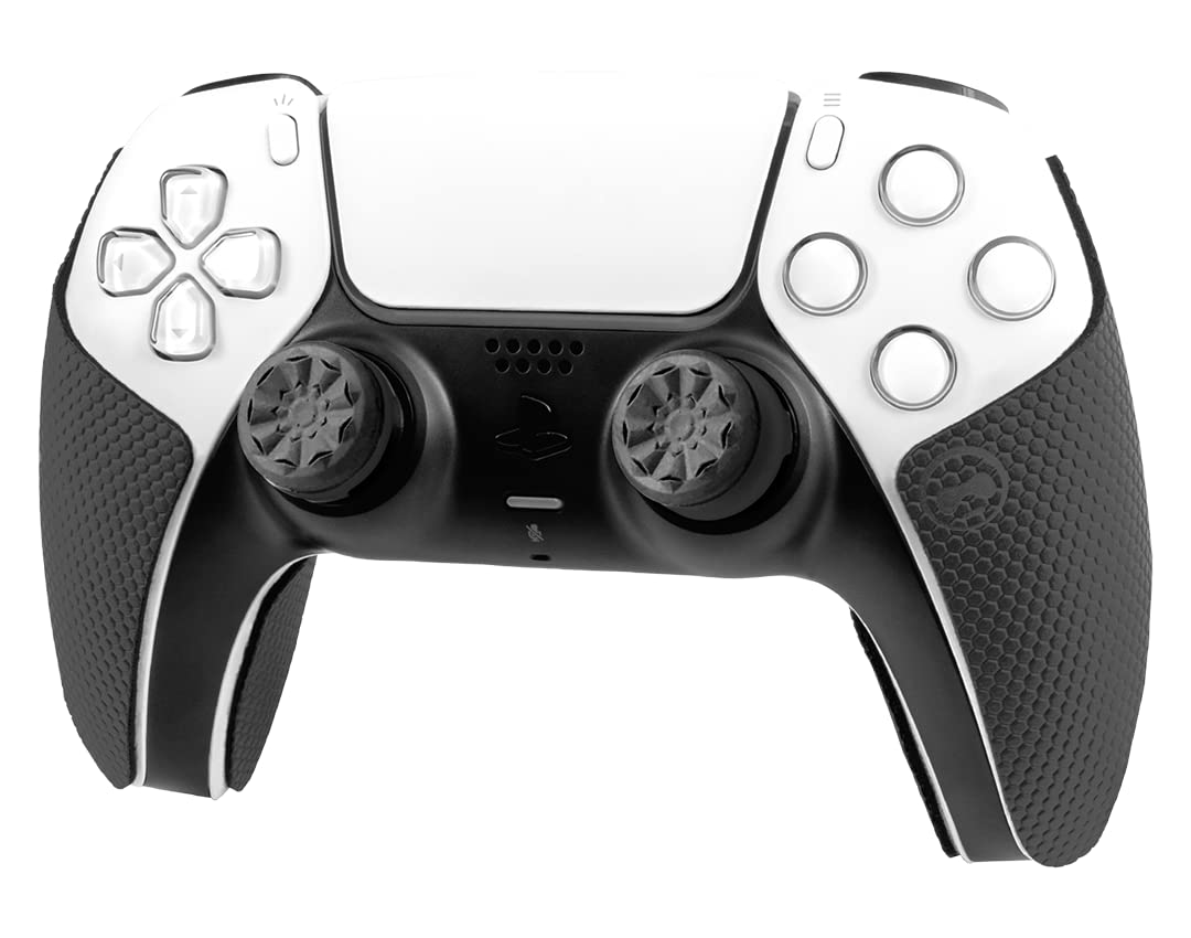 KontrolFreek FPS Freek Galaxy Black for PlayStation 4 (PS4) and PlayStation 5 (PS5) | Performance Thumbsticks | 1 High-Rise, 1 Mid-Rise | Black