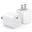 20W USB-C Fast Charger 2Pack for iPhone 16/15/14 PD 3.0 Wall Charger Brick