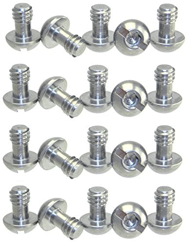Cap SS Steel Screws 1/4" Tripod Quick Release QR Plate Camera Hex/Slot Combo (20)